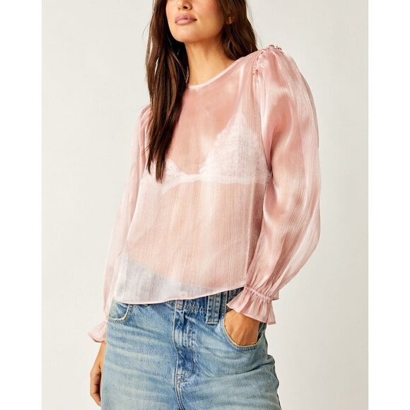 FREE PEOPLE Freya Frost Top / Pale Pink - Picture 6 of 10